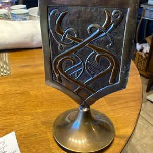 Montage of India top to urn. Bronzed brass. Celtic design. 10 x 5.75. Open 3.75